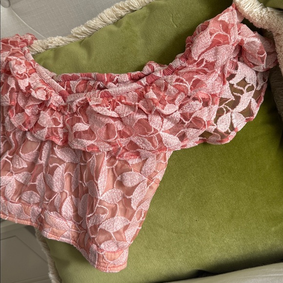 LoveShackFancy Serafina Lace Crop Top💖💖 $345 sz 2 - Picture 5 of 5